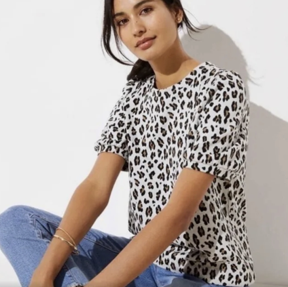 LOFT leopard print sweater
